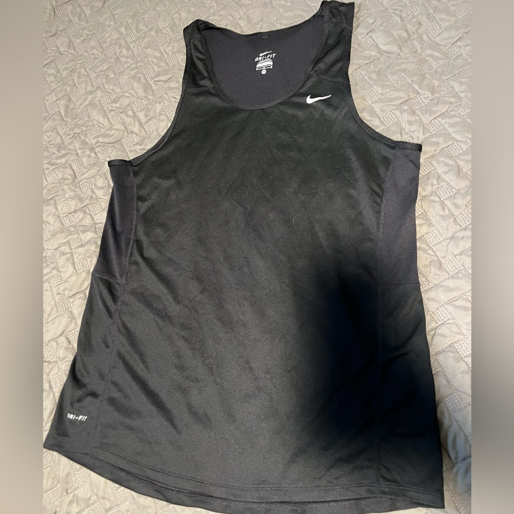 Nike running tank top singlet black usatf track and field cross country size m